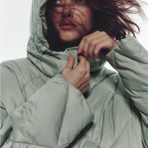 ZARA LONGLINE QUILTED JACKET - Picture 6 of 8